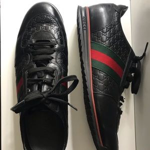 Gucci black leather sneakers